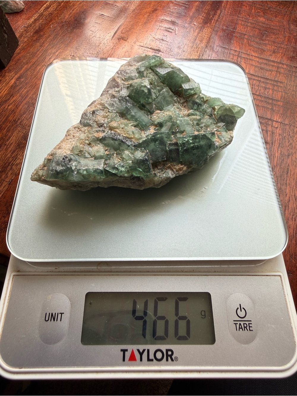 ✨ Green Fluorite Crystal Cluster on Matrix • 466g Collector Display Specimen - Picture 4 of 4